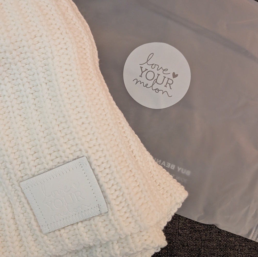 Love Your Melon Ivory Knit Beanie - Picture 2 of 3